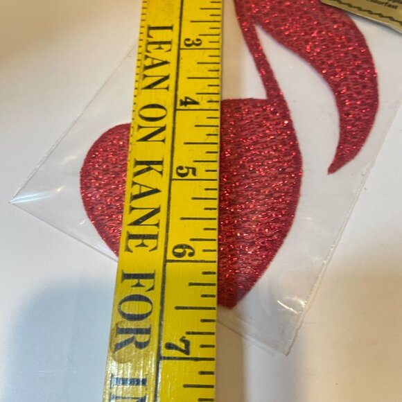 Handmade Sequin Magic Poinsettia Collar and Heart Note, Stars and Leaf Gold Red - Picture 8 of 12